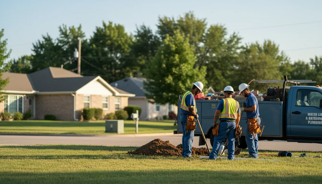 Residential water line and bathroom plumbing service in Woodman, WI